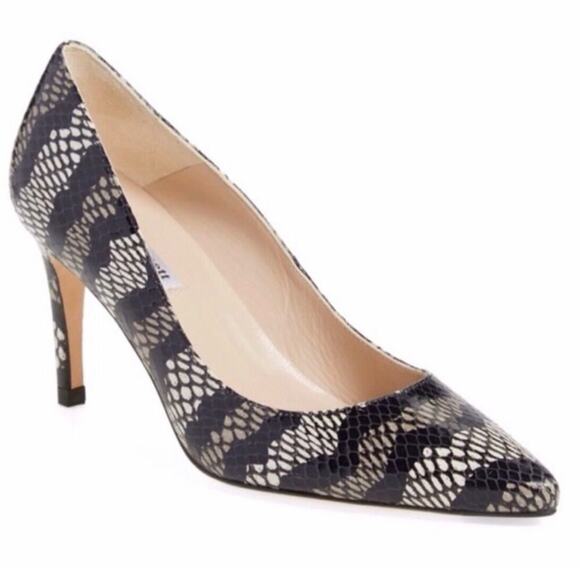 LK Bennett Shoes - LK BENNETT Floret Snake Print Embossed Leather Pumps Heels Sz. 38 or a 7.5